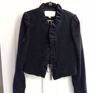 Anthropologie leifsdottir velvet blazer size 0